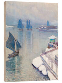 Cuadro de madera First Snow, 1896 - Väinö Blomstedt