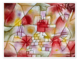Veggbilde Plan of a garden architecture, 1920 - Paul Klee