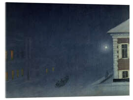 Quadro em acrílico Magistratskaia Street on a Moonlit Evening - Pavel M. Kosharov