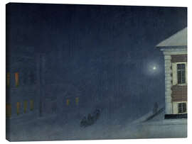 Tableau sur toile Magistratskaia Street on a Moonlit Evening - Pavel M. Kosharov