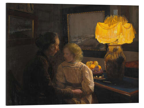 Aluminiumsbilde The Artist's Wife and Daughter, 1901