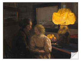 Muursticker The Artist's Wife and Daughter, 1901