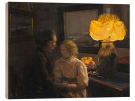 Wood print The Artist's Wife and Daughter, 1901