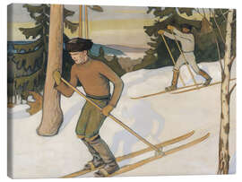 Obraz na płótnie Boys Skiing - Väinö Blomstedt