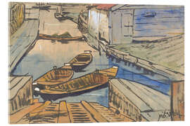 Acrylic print Boats on a canal - Maurits Willem van der Valk