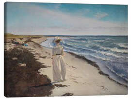 Leinwandbild Lady at Karrebæksminde Beach, Zealand, 1898 - Laurits Andersen Ring