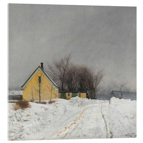Acrylic print Foggy Winter Day, Deep Snow, 1910