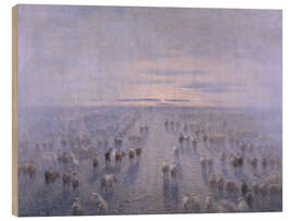Wood print The Herd - Filippo Carcano, 1906