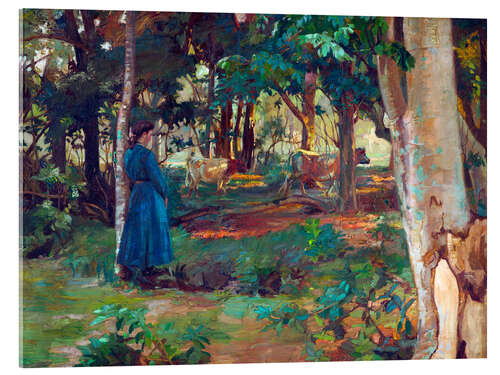 Acrylic print Fetching the cows - James Fraser Scott, 1911