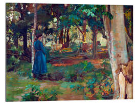 Aluminiumtavla Fetching the cows - James Fraser Scott, 1911