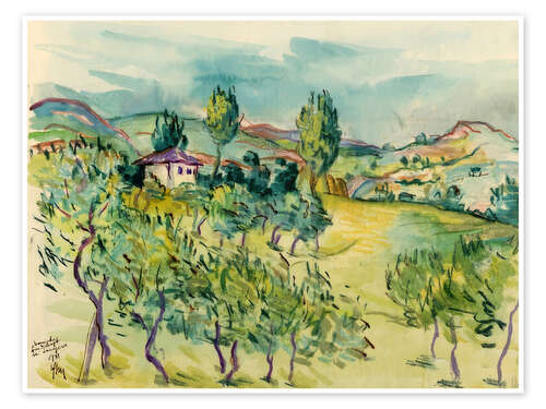 Poster Bosnian landscape - Fritz Schwarz-Waldegg