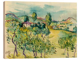 Holzbild Landschaft in Bosnien - Fritz Schwarz-Waldegg