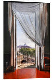 Akrylglastavla View of Naples through a window - Franz Ludwig Catel