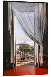 Cuadro de aluminio View of Naples through a window - Franz Ludwig Catel