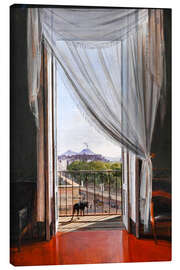 Lienzo View of Naples through a window - Franz Ludwig Catel