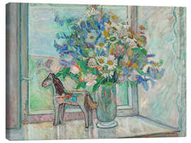 Canvas print Flowers and Horses - Oluf Wold-Torne