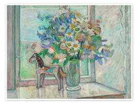 Wall print Flowers and Horses - Oluf Wold-Torne