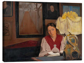 Canvas print The Artist's Wife by Lamplight, 1898