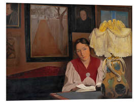 Foam board print The Artist's Wife by Lamplight, 1898