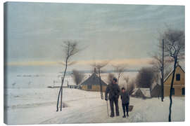 Canvas print Hazy winter day in Vinderød, 1901 - Laurits Andersen Ring