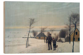 Wood print Hazy winter day in Vinderød, 1901 - Laurits Andersen Ring