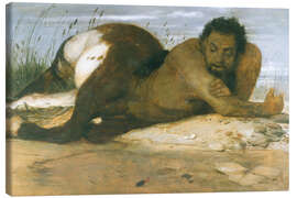 Canvas print Centaur watching the fish - Arnold Böcklin