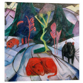 Quadro em acrílico Bison in winter, 1913 - Franz Marc