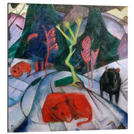 Alubild Bison im Winter, 1913 - Franz Marc