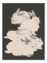 Wall print Angora rabbit - Theo van Hoytema