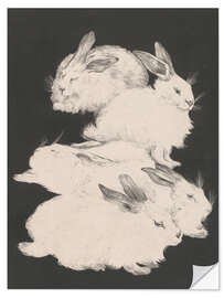 Wandsticker Angorakaninchen