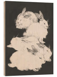 Print på træ Angora rabbit - Theo van Hoytema
