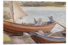 Acrylic print Stockholm, Boats on the beach - Magnus Enckell