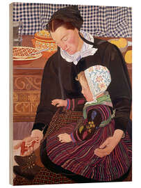 Holzbild Das Rote Pferdchen - Ernest Bieler