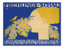 Wall print Frühlings-Schau im Hohenzollern-Kunstgewerbehaus, 1914 - Julius Klinger