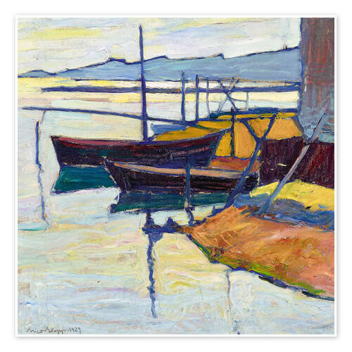 Poster Boats in Martigues, 1929