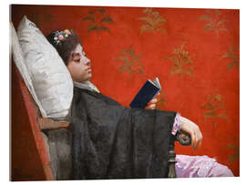 Acrylic print Reclining woman reading - Gioacchino Toma