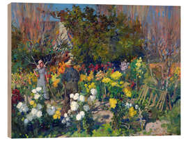 Holzbild Autumn blooms - James McLauchlan Nairn, 1899