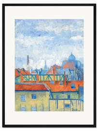 Gerahmter Kunstdruck Düsseldorf, 1918