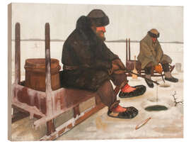 Wood print Icefishing, 1900 - Juho Rissanen