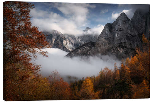 Canvas print Autumn in the Triglav National Park, Slovenia
