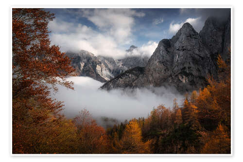 Poster Herbst im Triglav Nationalpark, Slowenien