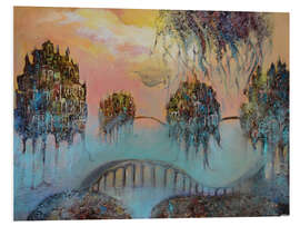 Hartschaumbild Fantasie mit erfundener Welt