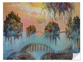 Wandsticker Fantasie mit erfundener Welt