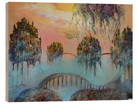 Tableau en bois Fantasy with an invented world - Iuliia Kotenko