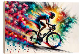 Holzbild Extrem-Radtraining - nobelart