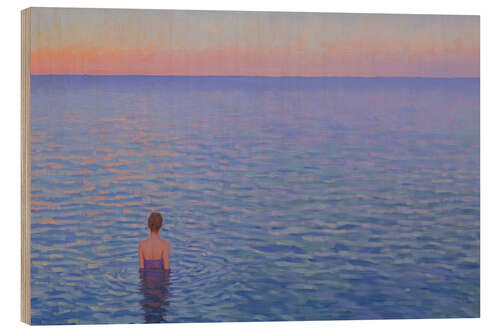 Cuadro de madera Evening Swim