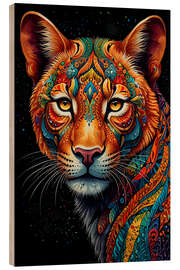 Print på træ Tribe Lion - nobelart