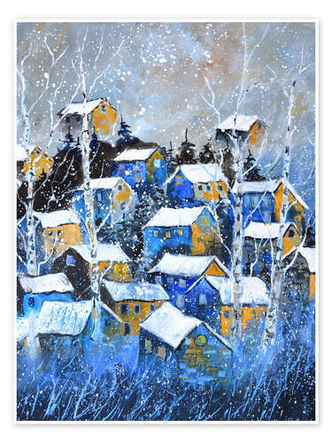 Poster Snowy landscape