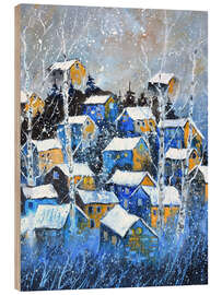 Wood print Snowy landscape - Pol Ledent