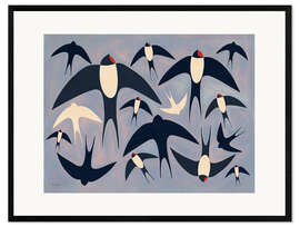 Framed art print Swallows - EL BUEN LIMÒN